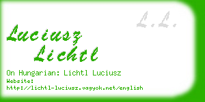 luciusz lichtl business card